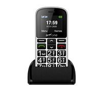 artfone Big Button Mobile Phone for Elderly,Upgraded GSM Mobile Phone With SOS Button | Talking Number | 1400mAh Battery | Dual SIM Unlocked | Torch Side Buttons | Charging Dock(White)