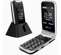 artfone C10 2G Dual SIM Unlocked Basic Mobile Phone for Seniors丨 Dual Display丨SOS Button丨Speed Dial丨Big Button Senior Flip Phone丨Charging Dock丨FM Radio丨Torch丨Speed Dial丨1300mAh Battery - Black
