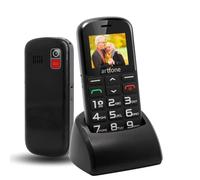 artfone CS182 Senior Mobile Phone Without Contract, Dual SIM 2G GSM Mobile Phone with Large Buttons, SOS Emergency Call Button, Torch, Large Button Mobile Phone with Charging Station, 1800 mAh