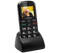 artfone CS182 Senior Unlocked Big Button Mobile Phone for Elderly, Easy to Use Senior with SOS Emergency Button, 2G GSM Dual SIM, Loud Volume USB-C, 1400mAh Battery, Black