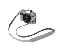 Artfoto Nappa Leather Camera Case with Strap for Fujifilm X-T30, Blue | Genuine Nappa leather half case with matching strap, soft lining, aluminum-alloy base, full access & tripod mount.