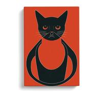 Artful Cat Canvas Wall Art Print 30x20 Inch | Ready to Hang, Gallery Wrapped, Fade-Resistant Inks, Securely Packaged, UK Made