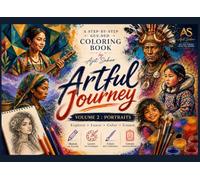 Artful Journey - Volume 2: Portraits: A Step-by-Step Guided Coloring Book for Adults, Teens, Beginners & Artists