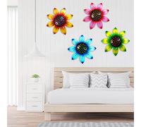 Artful Metal Flower Wall Sculpture Colorful Decor for Gardens, Porches, and Living Areas Simple to Hang and Display Anywhere (Pink)