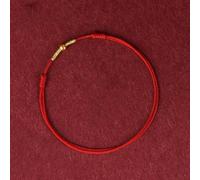 Artful Touch Unique Designer Small Gold Beads Lovers Bracelet Crafted on Bold Red Rope (Black bracelet)