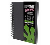 Artgecko Paint Marker Sketch Book A5 Portrait - 60 Pages (30 Sheets) 250gsm Smooth Bright White Hybrid Paper