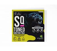 Artgecko Pro Toned Black Sketch Tile 148mm Square - 30 Sheets 200gsm
