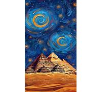 ARTGOTO Large Paint by Numbers for Adults Egypt Pyramids