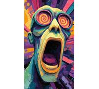 ARTGOTO Large Paint by Numbers for Adults Psychedelic Face