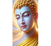 ARTGOTO Large Square Drill Diamond Art Painting Kits for Adults,15.7x27.5inch/40x70cm Large Crystal Art Kits for Adults,Buddha D Square Full Drill Picture for Home Wall Decor