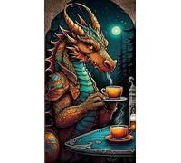 ARTGOTO Large Square Drill Diamond Art Painting Kits for Adults,15.7x27.5inch/40x70cm Large Crystal Art Kits for Adults,Dragon B Square Full Drill Picture for Home Wall Decor Gifts