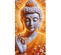 ARTGOTO Large Square Drill Diamond Art Painting Kits for Adults,15.7x27.5inch/40x70cm Large Crystal Art Kits for Adults,Buddha A Square Full Drill Picture for Home Wall Decor Gifts