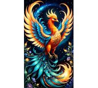 ARTGOTO Large Square Drill Diamond Art Painting Kits for Adults,15.7x27.5inch Large Crystal Art Kits for Adults,Phoenix B Square Full Drill 40x70cm Picture for Home Wall Decor