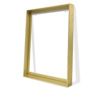 ARTGOW Metal Floating Frame for 16"x20" Canvas Oil Paintings, DIY Canvas Frame with 1.5" Deep, Floater Frame for Canvas Prints Wall Art/Portrait/Landscape Living Room Bedroom Kitchen Decor (Gold)