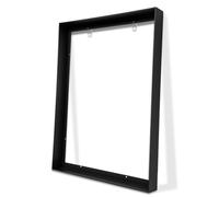 ARTGOW Metal Floating Frame for 24"x24" Canvas Oil Paintings, DIY Canvas Frame with 1.5" Deep, Floater Frames for Canva Prints Wall Art/Portrait/Landscape Living Room Bedroom Kitchen Decor (Black)