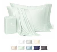 ArthCrafted Cooling Eucalyptus Tencel Pillowcases 2 Pack, King, Sea Green