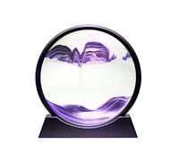 Arthink Moving Sand Art Picture ,Liquid Motion 3D Sea Sandscape in Motion Display, Flowing Sand Frame Desktop Art Bookshelves Home Office Decoration (Purple),7 inch