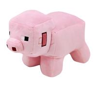 ARTHLBF Game Theme Stuffed Dolls,Pig Character Doll,28cm Cute Pink Mine Soft Plush Toy, Plush Pillow,Cartoon Game Character Plushies Gray Wolf Plush Doll,Collectible Gift for Boys Girls And Game Fans