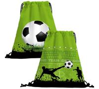 ARTHLBF Kids Drawstring Bag, 2 Pcs Football Party Soccer Backpack Gym Bag Drawstring Backpack String Bags for Children Football Party Gifts