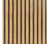 Arthome Modern Wood Slats Peel and Stick Wallpaper Removable Geometric Film for Home Walls,Bedroom,Stripe Grain Wood Effect Vinyl Self Adhesive Contact Paper,Brown Stripe,44x1000cm