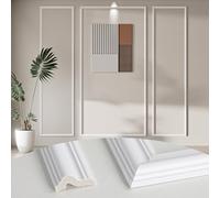 Arthome Pre-Cut Wall Molding Kit of 3 Frames,Premade Wall Panels for Interior Wall Decor,Picture Frame Moulding,Panneau Mural Decoratif for Living Room Bedroom, Installed with Glue(Aarch)