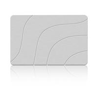 Arthome Stone Bath Mat Diatomaceous Earth Bath Mat 60cmx40cm Large Non-Slip Super Absorbent Stone Shower Mat for Bathroom Kitchen Diatomite Instant Dry Bath Mat Easy to Clean Grey