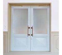 Arthome Striped Frosted Privacy Window Film Static Cling Glass Window Sticker No Glue Sun Blocking UV Protection Heat Control Tint Vinyl for Living Room Home Office Decor 90 x 254cm