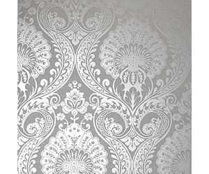 Arthouse 906609 Silver Metallic Textures Luxe Damask Wallpaper 906609-Damask