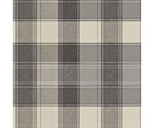 Arthouse 906703, Grey, Country Check Mono Wallpaper 906703-Feature Tartan Cheque Stripe