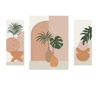 Arthouse Abstract Vase 3 In1 Canvas Set