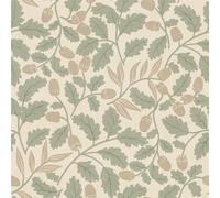 Arthouse Acorn Trail Timeless Oak Leaf Wallpaper for Living Room, Feature Walls, Bedrooms, Cottage Wallcoverings Sage Green (100359AH)