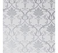 Arthouse ArtiSTICK Divine Damask Grey Peel and Stick Self Adhesive Wallpaper 6m Long - Great for Upcycling Furniture - Cabinets Kitchen Drawers Shelves - Peel & Stick 300217, Single Roll