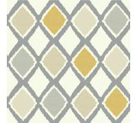 Arthouse Ayat Wallpaper Feature Wall Diamond Geometric Luxury Geo Lattice Tiles Ochre Yellow 907505