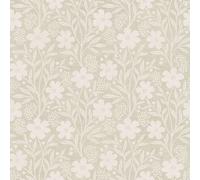Arthouse Berry Floral Themed Traditional Countryside Style Wallpaper with Flowers and Berry Fruit Prints for Cottages Feature Walls Bedrooms Neutral (100363AH)