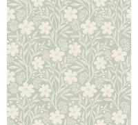 Arthouse Berry Floral Wallpaper in Green Arthouse Green