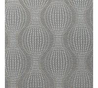 Arthouse Wallpaper Calico Dot – Charcoal Grey Rose Gold Metallic Embossed Vinyl – Gunmetal