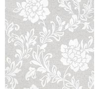 Arthouse Calico Floral Neutral Wallpaper 921101 - Textured Metallic Glitter