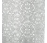 Arthouse Calico Spot Dots Grey Silver Metallic Embossed Textured Vinyl Wallpaper