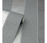 Arthouse Calico Stripe Gunmetal Metallic Designer Wallpaper 921301