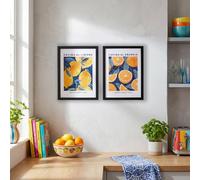 Arthouse Citrus Fruit Yellow, Orange & Green Wall Art, Set Of 2 (H)40Cm X (W)30Cm