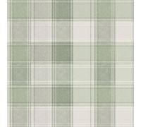 Arthouse Country Check Sage Green Wallpaper 922806 - Textured Country Check Design - Tablecloth Look Feature Walls Paste The Paper