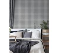 Arthouse Country Tartan Grey Wallpaper Grey