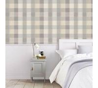 Arthouse Paste The Paper Wallpaper Country Check Grey 901902 Full Roll