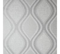 Arthouse Curve Wallpaper in Grey Arthouse Grey