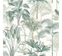 Arthouse Palm Wallpaper Tropical Jungle Leaves Brotanical White Green Nature
