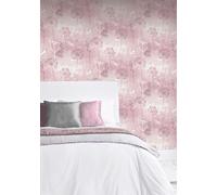 Arthouse Damselfly Glitter Dandelions Botanical Ombre Motif Textured Wallpaper 692305