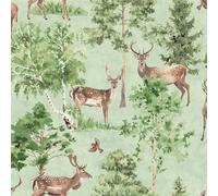 Arthouse Deer Forest Wallpaper in Green Arthouse Green