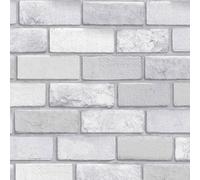 Arthouse Diamond Brick Wallpaper in Silver Arthouse Silver