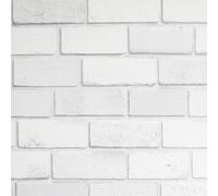 Arthouse Diamond Brick Wallpaper in White Arthouse White