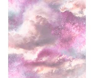 Arthouse Diamond Galaxy Pink & Purple Blush Cloud Wallpaper - Create a Space or Mystical Theme - Embedded with Sparkling Glitter for Extra Effect - Fabulous Pasted on a Ceiling 260009